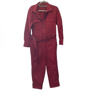 Banana republic small maroon jumpsuit